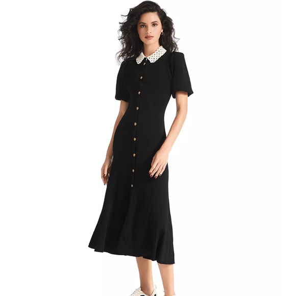 Sandro Dresses & Skirts - Sandro
Villa Crochet Collar Midi Dress Exclusive